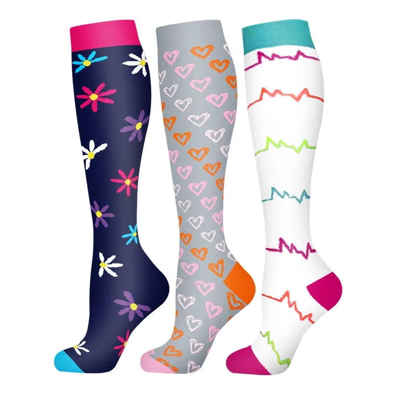 Lot de 3 à 6 paires de chaussettes de compression légères ultra-extensibles pour femmes, soutien optimal pour les mollets