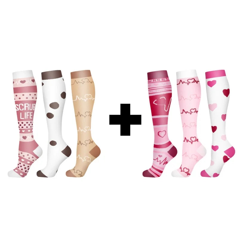Lot de 3 à 6 paires de chaussettes de compression légères ultra-extensibles pour femmes, soutien optimal pour les mollets