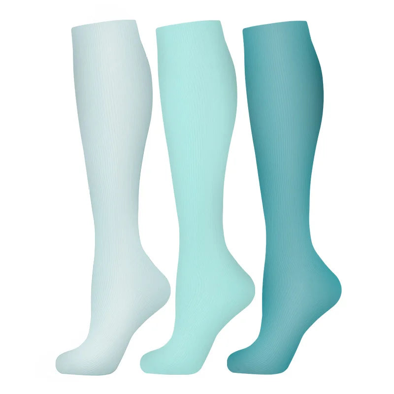 Lot de 3 à 6 paires de chaussettes de compression légères ultra-extensibles pour femmes, soutien optimal pour les mollets