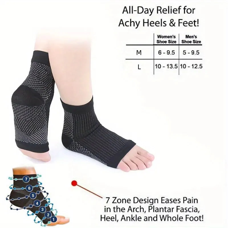 Lot de chaussettes de Compression – 2 Paires pour hommes - Maintien & Confort pour la Récupération Musculaire