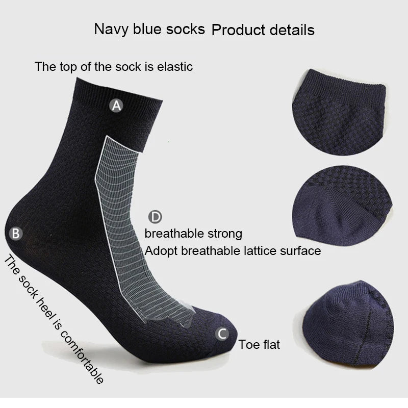 PROMO - Lot de 10 paires de chaussettes compression ultra extensibles pour hommes