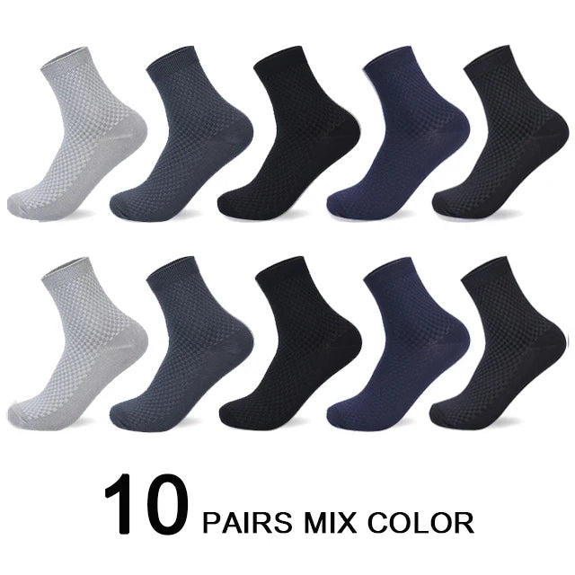 PROMO - Lot de 10 paires de chaussettes compression ultra extensibles pour hommes