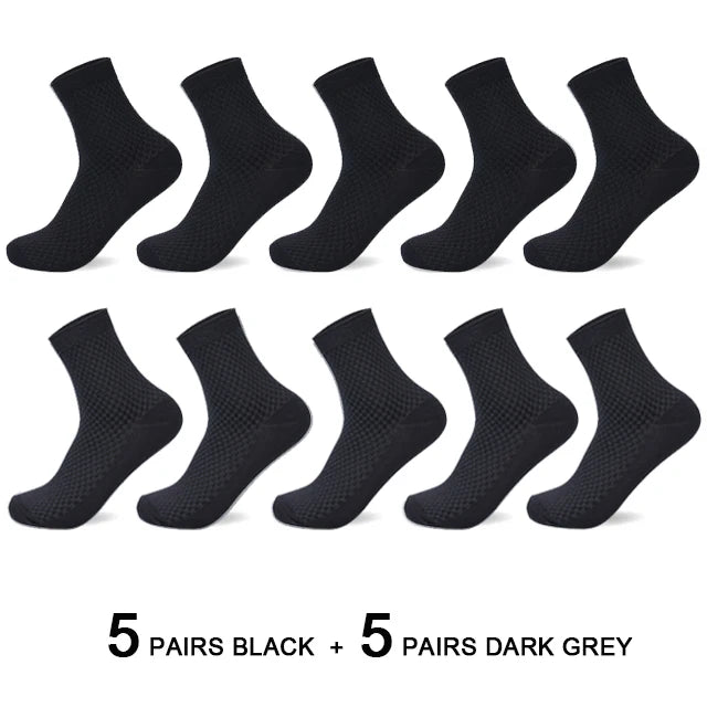 PROMO - Lot de 10 paires de chaussettes compression ultra extensibles pour hommes
