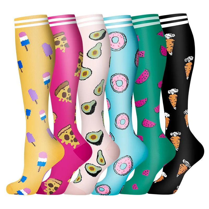 Lot de 3 à 6 paires de chaussettes de compression légères ultra-extensibles pour femmes, soutien optimal pour les mollets