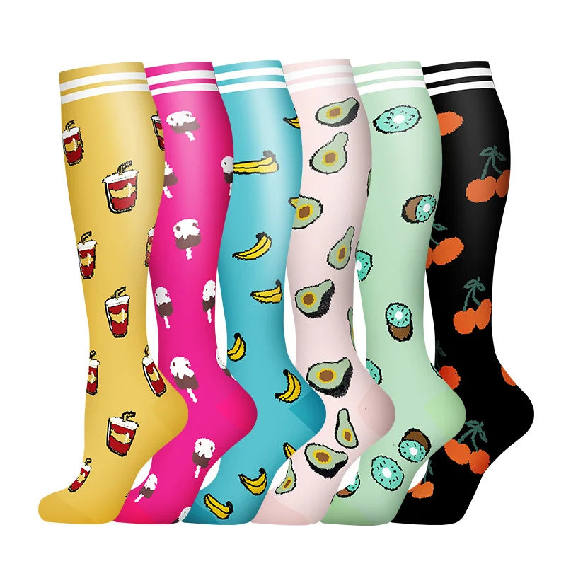 Lot de 3 à 6 paires de chaussettes de compression légères ultra-extensibles pour femmes, soutien optimal pour les mollets