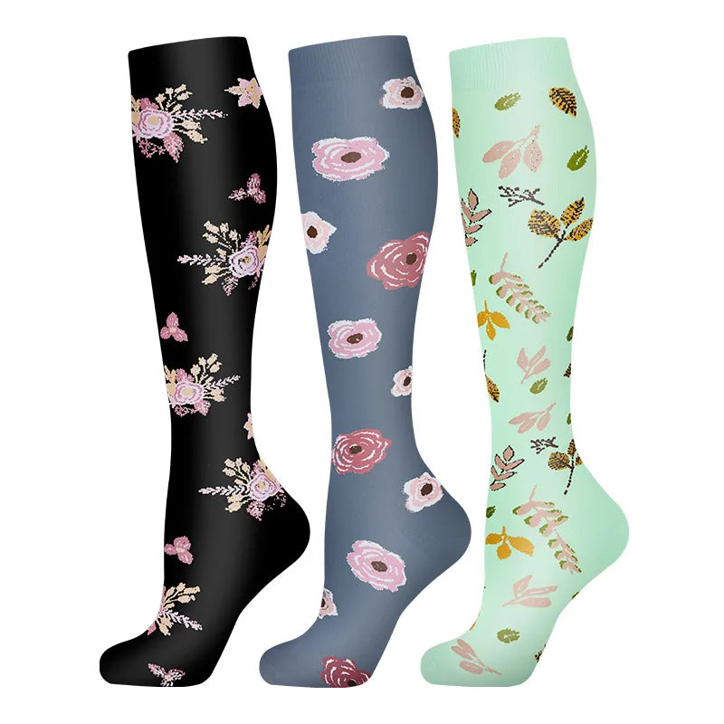 Lot de 3 à 6 paires de chaussettes de compression légères ultra-extensibles pour femmes, soutien optimal pour les mollets
