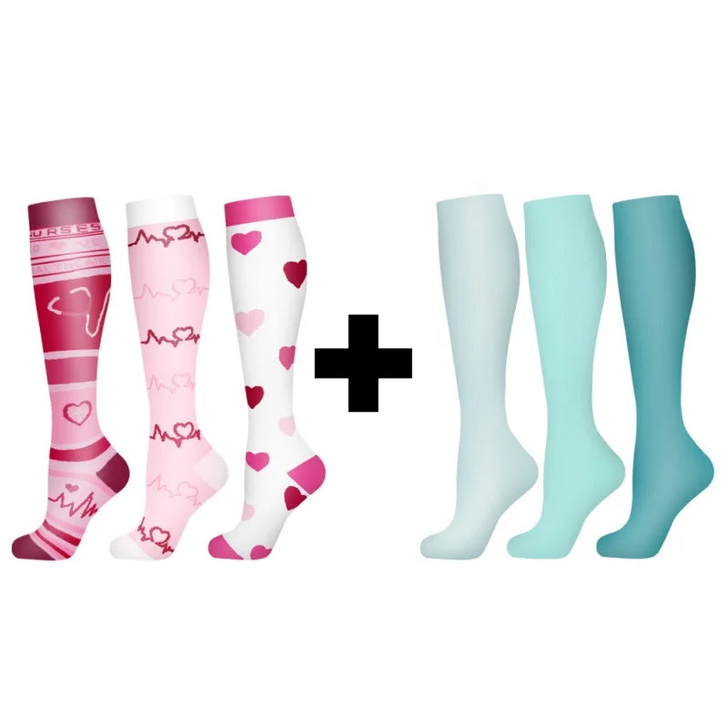 Lot de 3 à 6 paires de chaussettes de compression légères ultra-extensibles pour femmes, soutien optimal pour les mollets