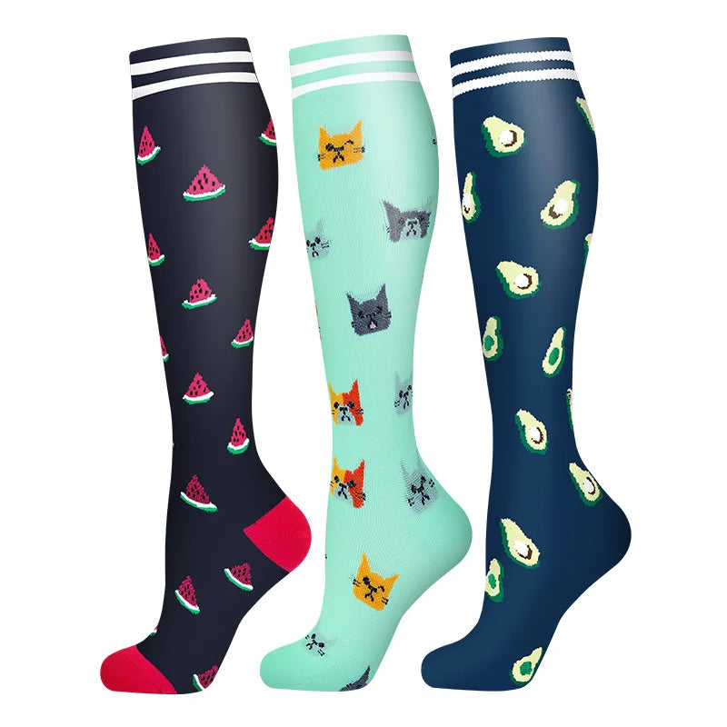 Lot de 3 à 6 paires de chaussettes de compression légères ultra-extensibles pour femmes, soutien optimal pour les mollets