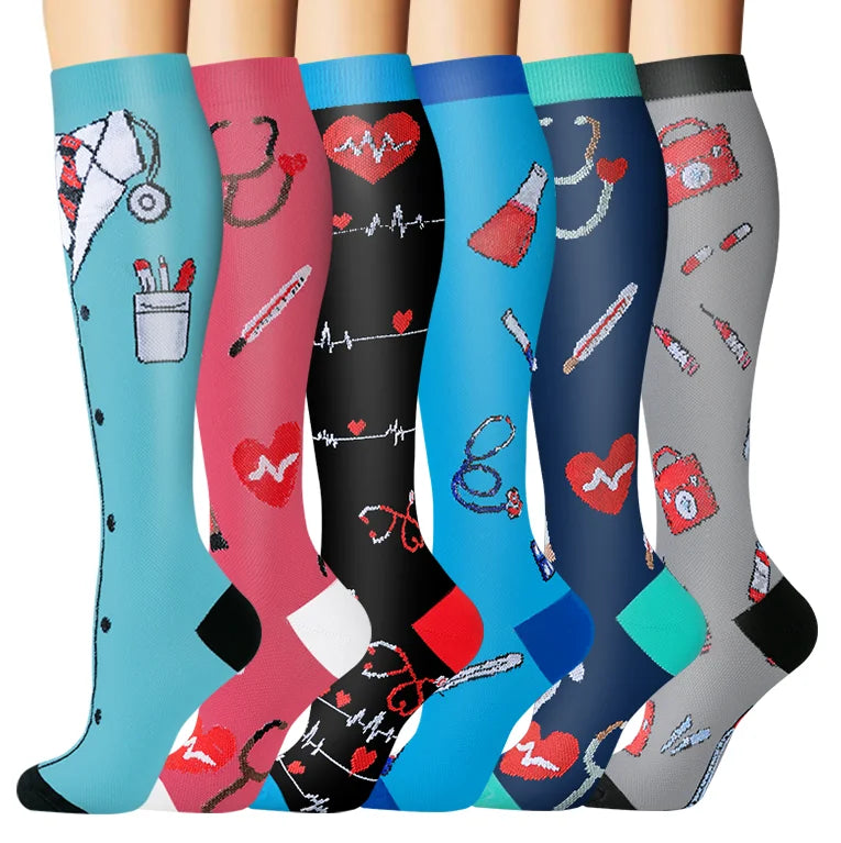 Lot de 3 à 6 paires de chaussettes de compression légères ultra-extensibles pour femmes, soutien optimal pour les mollets