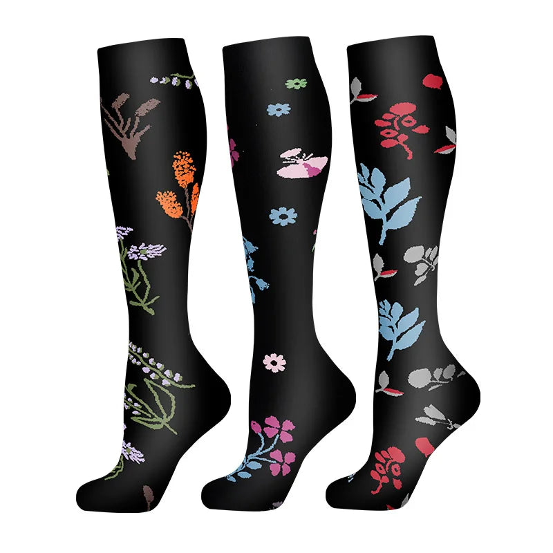 Lot de 3 à 6 paires de chaussettes de compression légères ultra-extensibles pour femmes, soutien optimal pour les mollets