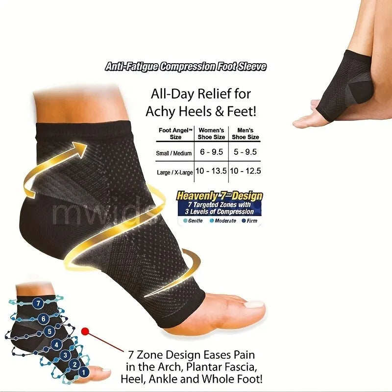 Lot de chaussettes de Compression –  2 Paires pour hommes - Maintien & Confort pour la Récupération Musculaire