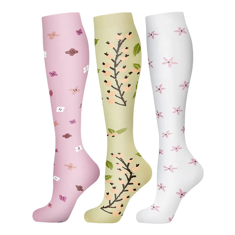 Lot de 3 à 6 paires de chaussettes de compression légères ultra-extensibles pour femmes, soutien optimal pour les mollets