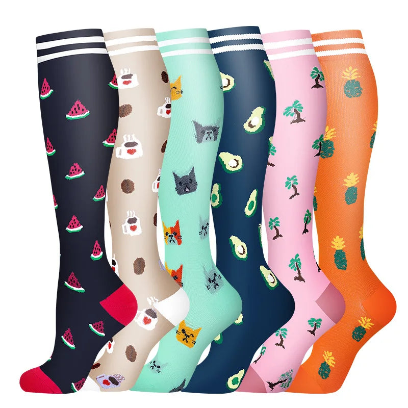 Lot de 3 à 6 paires de chaussettes de compression légères ultra-extensibles pour femmes, soutien optimal pour les mollets