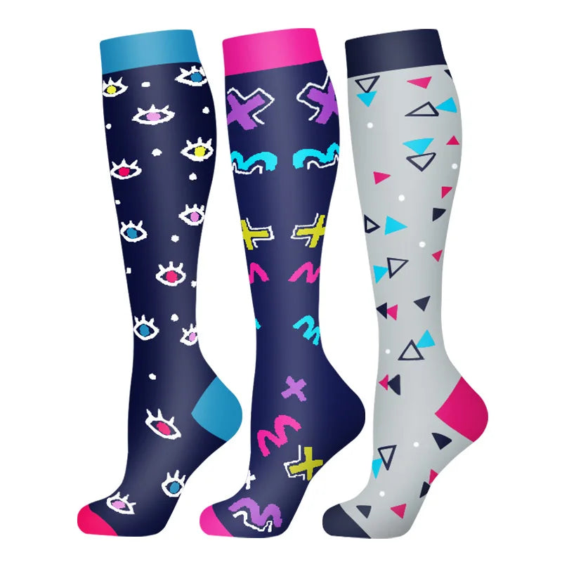 Lot de 3 à 6 paires de chaussettes de compression légères ultra-extensibles pour femmes, soutien optimal pour les mollets