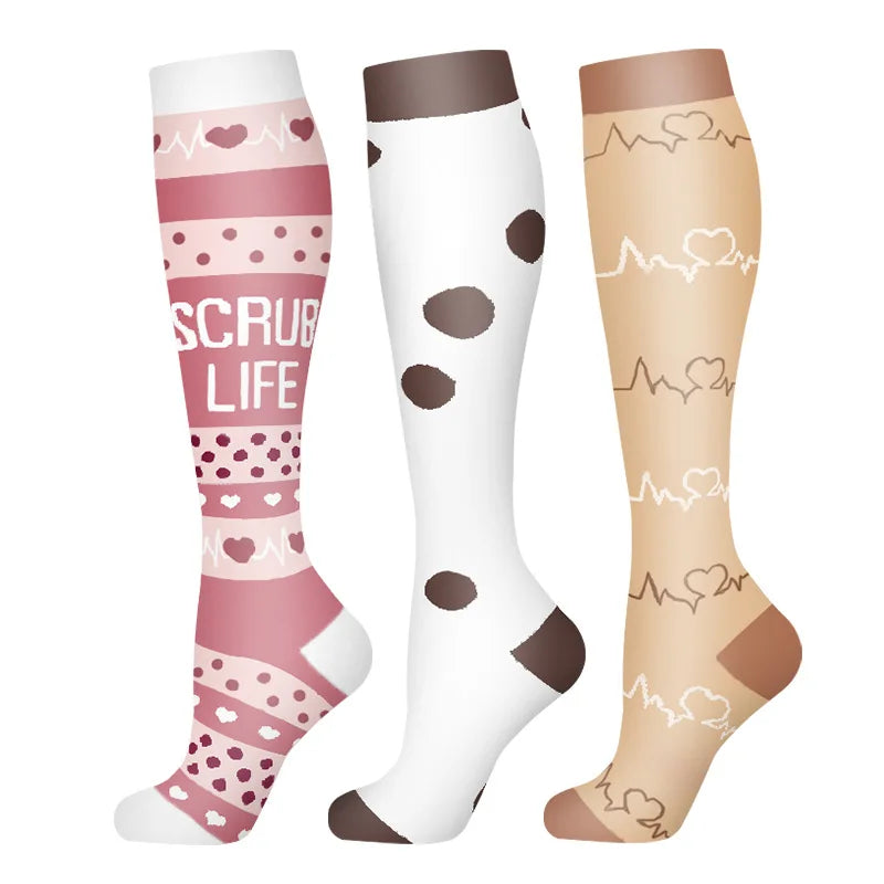Lot de 3 à 6 paires de chaussettes de compression légères ultra-extensibles pour femmes, soutien optimal pour les mollets