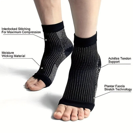 Lot de chaussettes de Compression –  2 Paires pour hommes - Maintien & Confort pour la Récupération Musculaire